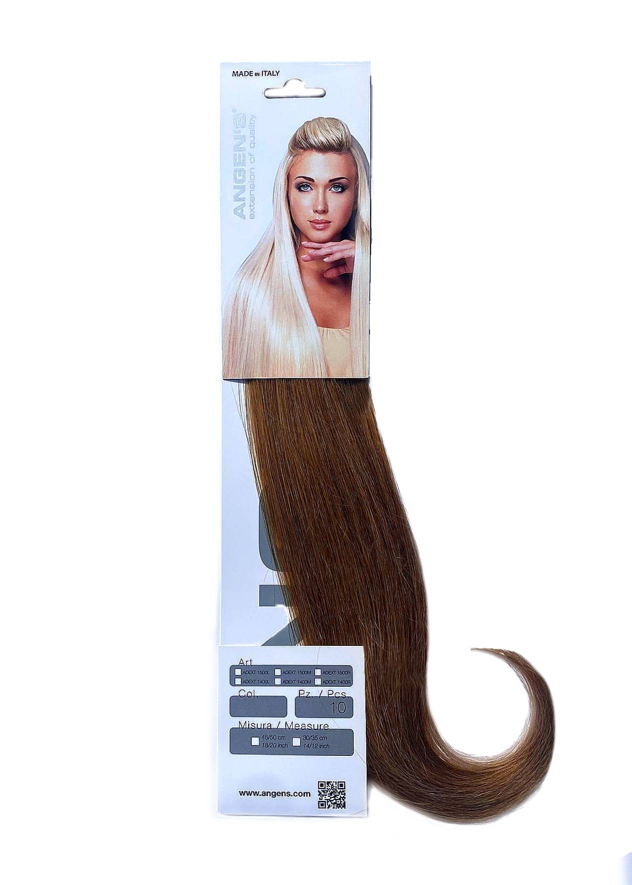 Fascia biadesiva In Capelli Lisci - 2 fasce da 16 cm, Mis. 40/45 cm, 100% Remy Hair