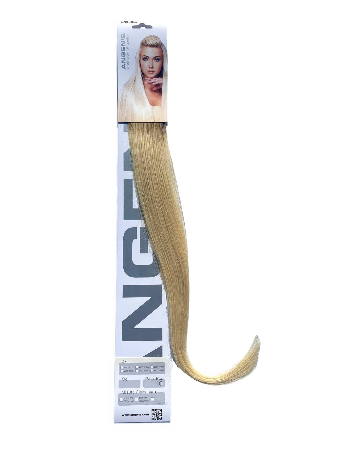 Chiocche biadesive In Capelli Lisci - 10 fasce da 4 cm, Mis. 30/35 cm, 100% Remy Hair