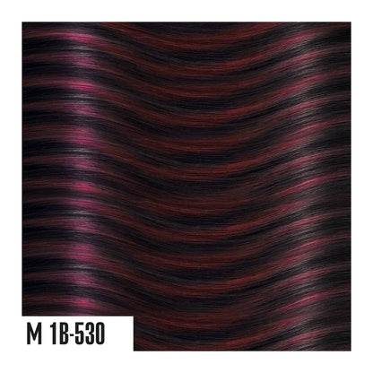 Clip in capelli lisci - 1 fascia da 14 cm, mis.50/55 cm, 100% Remy Hair